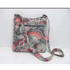 Vera Bradley Triple Zip Hipster Crossbody Shoulder Bag Purse Well Loved